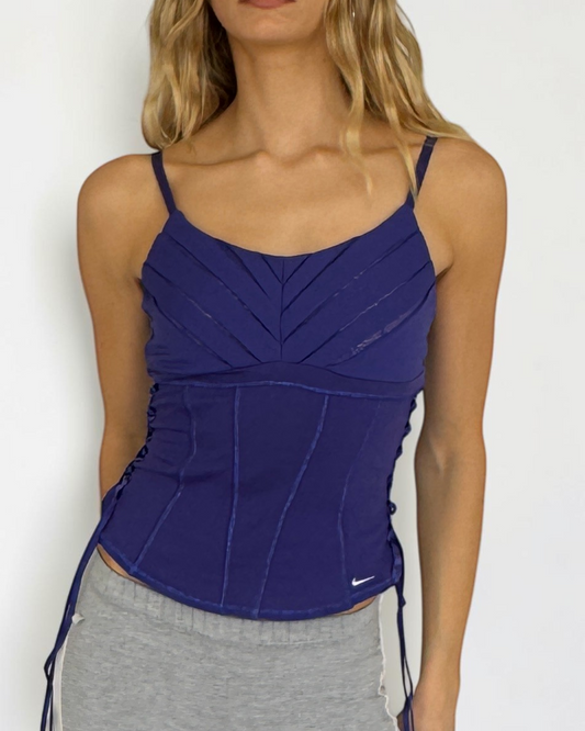 Nike Japan Purple Glitter Trim Corset Top