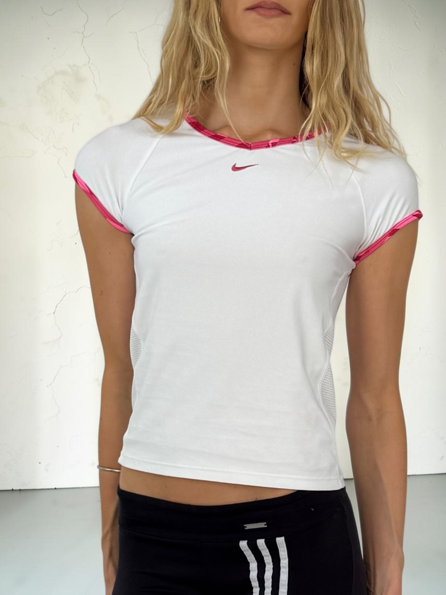 Nike Baby Tee With Pink Trim