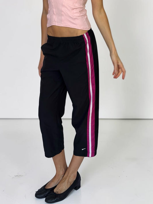 Nike Black Bermuda With Pink Stripes