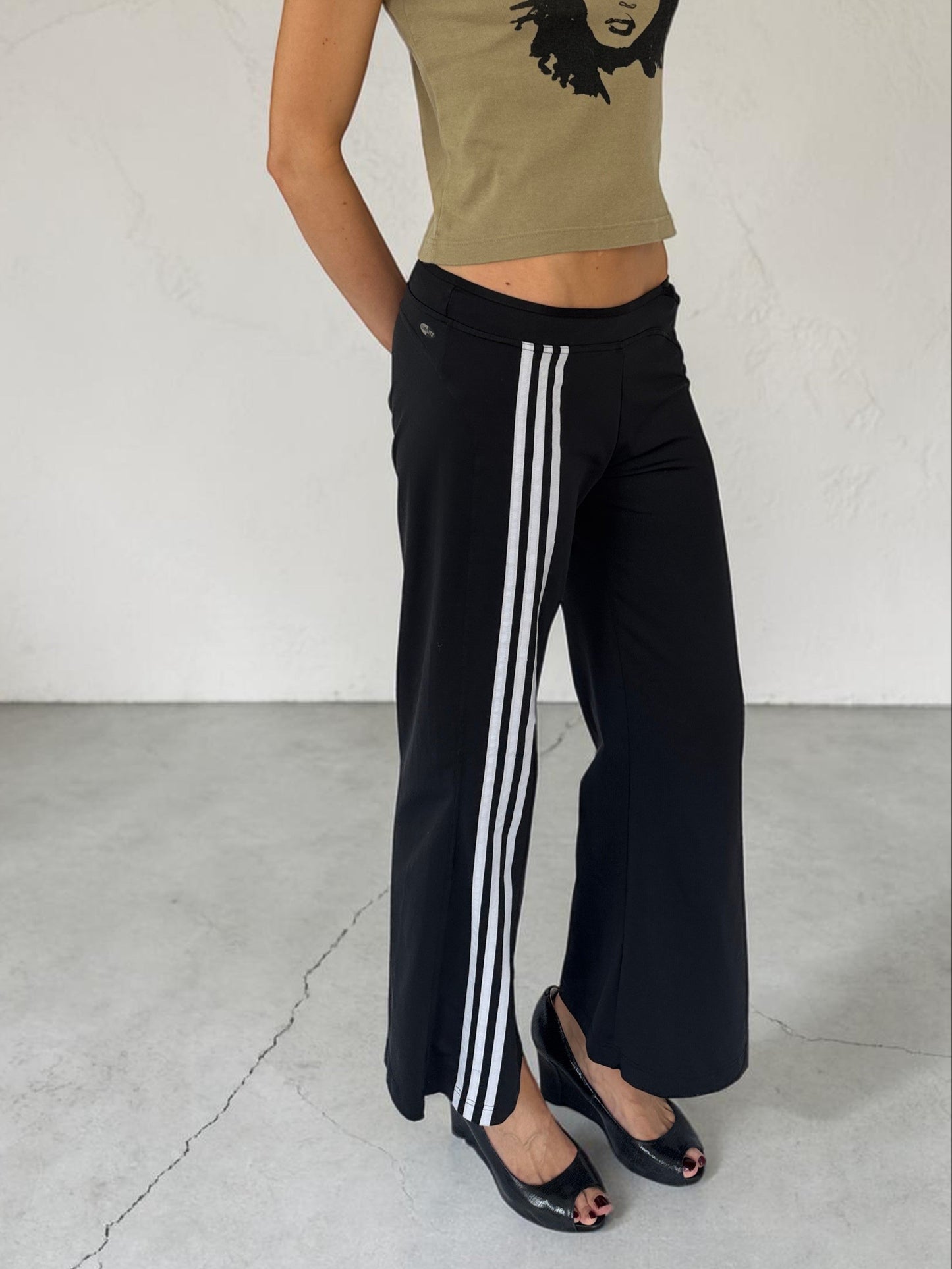 Adidas front stripe leggings
