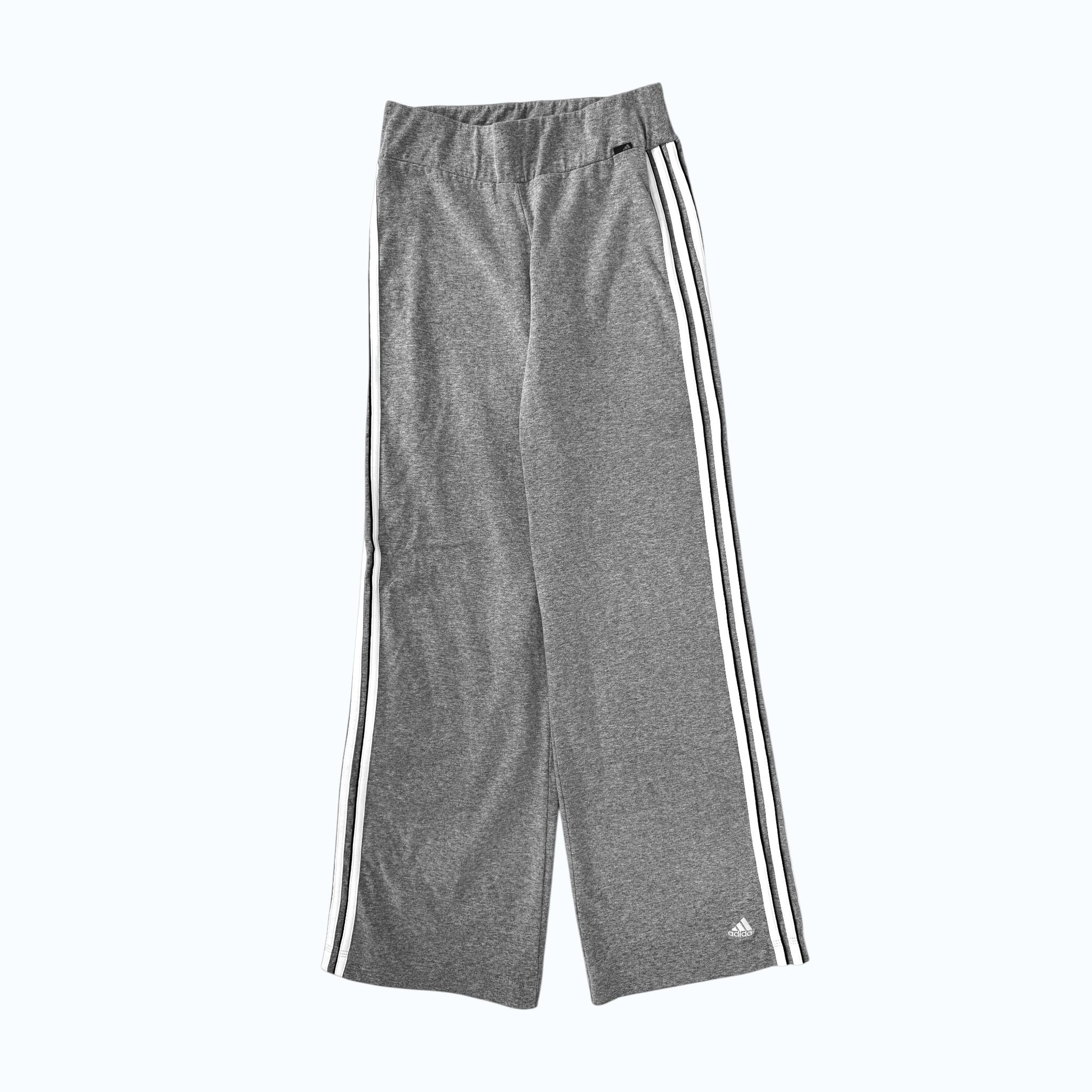 Adidas grey sweatpants front flat