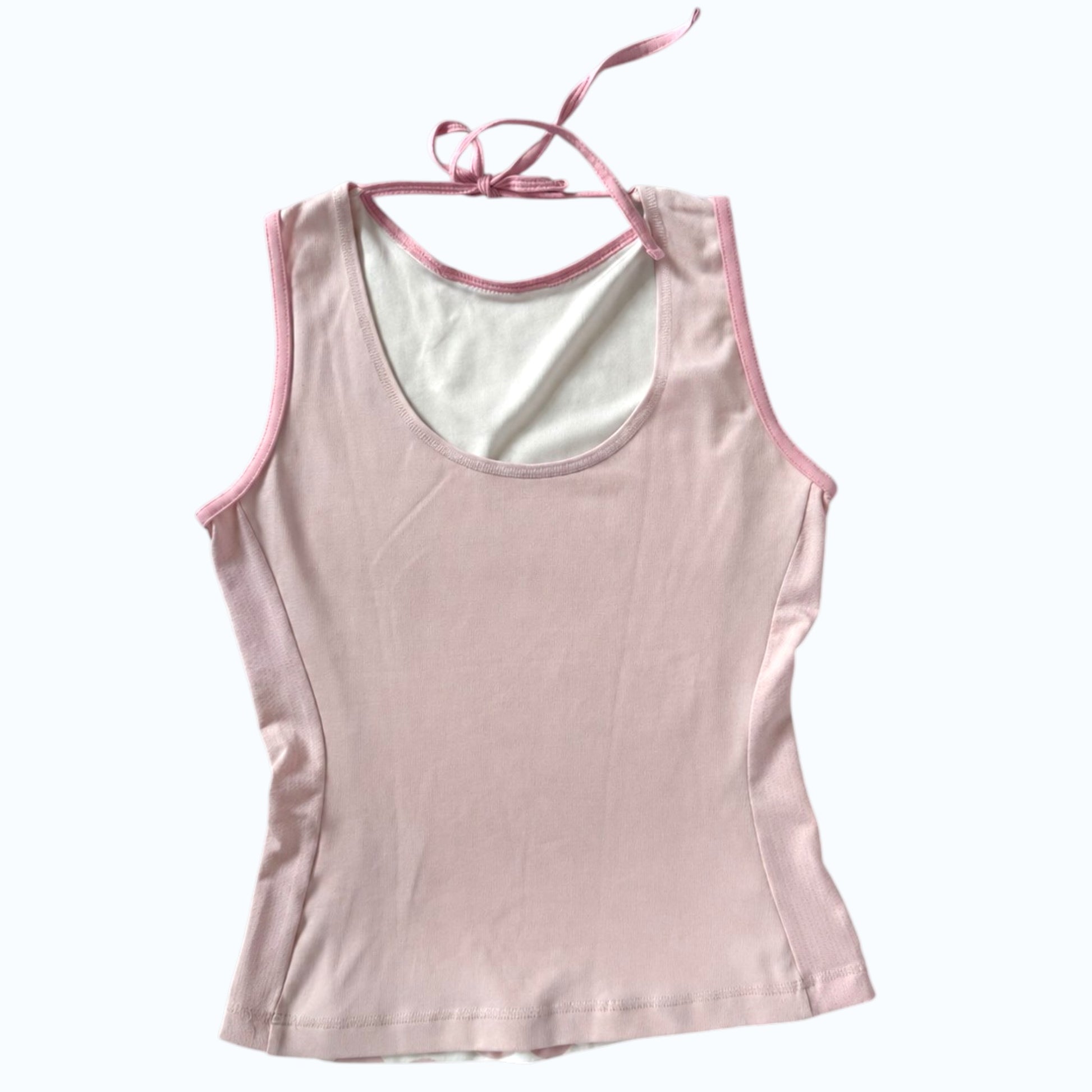Adidas polkadot blush pink top flat back
