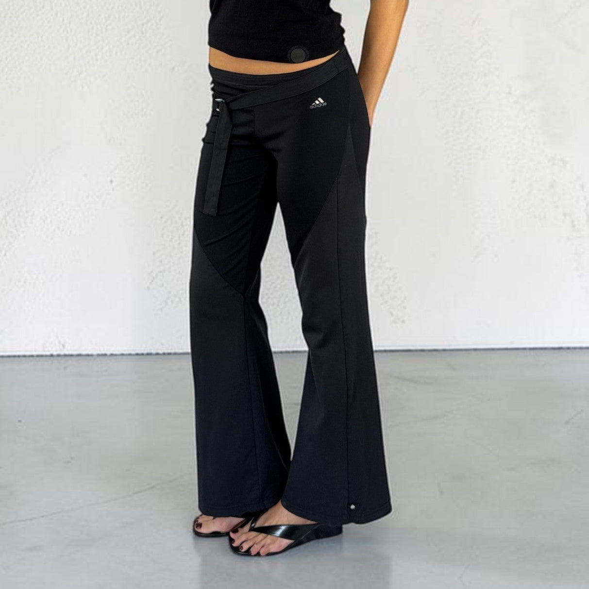 Adidas side stripe belted leggings side 2