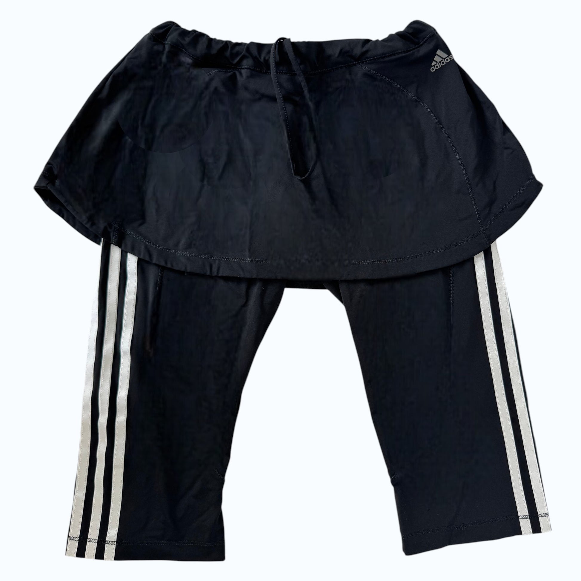 Adidas skapri black white stripes flat front