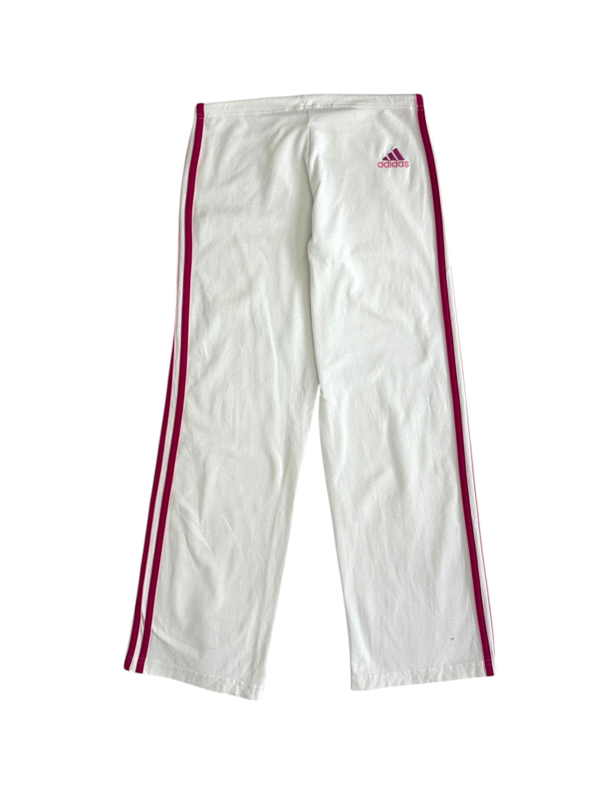 Adidaswhitecottonpantslogoback