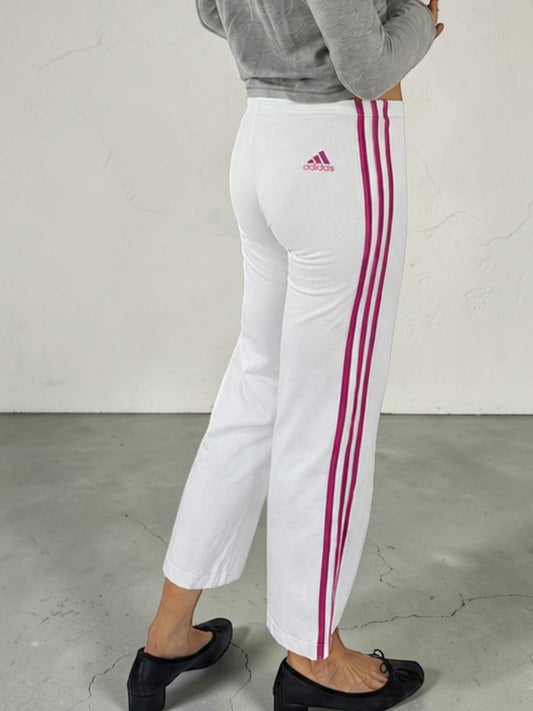 Adidaswhitecottonpantslogobackback