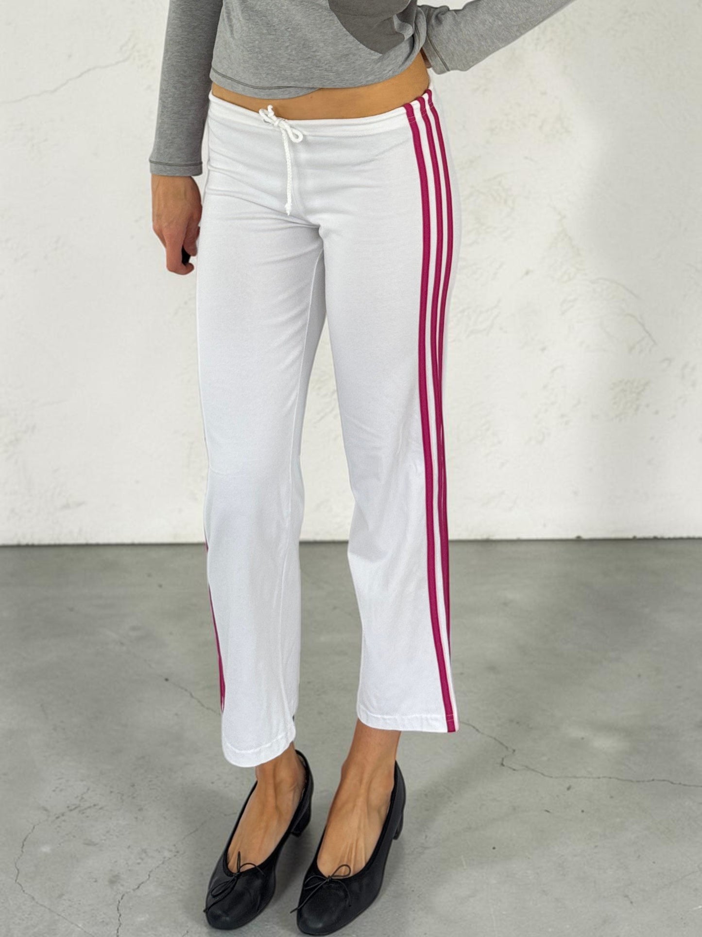 Adidaswhitecottonpantslogobackfront