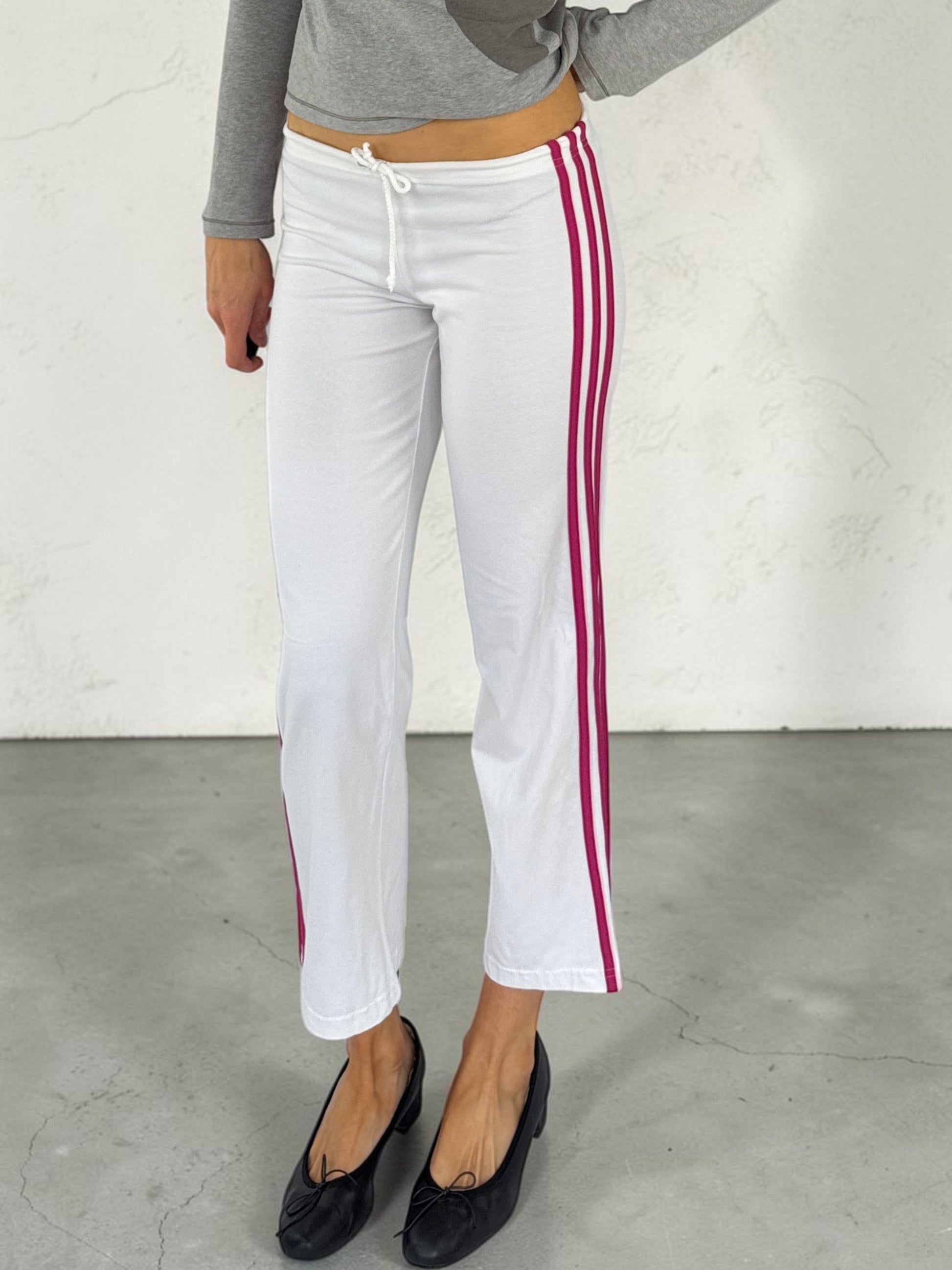 Adidaswhitecottonpantslogobackfront