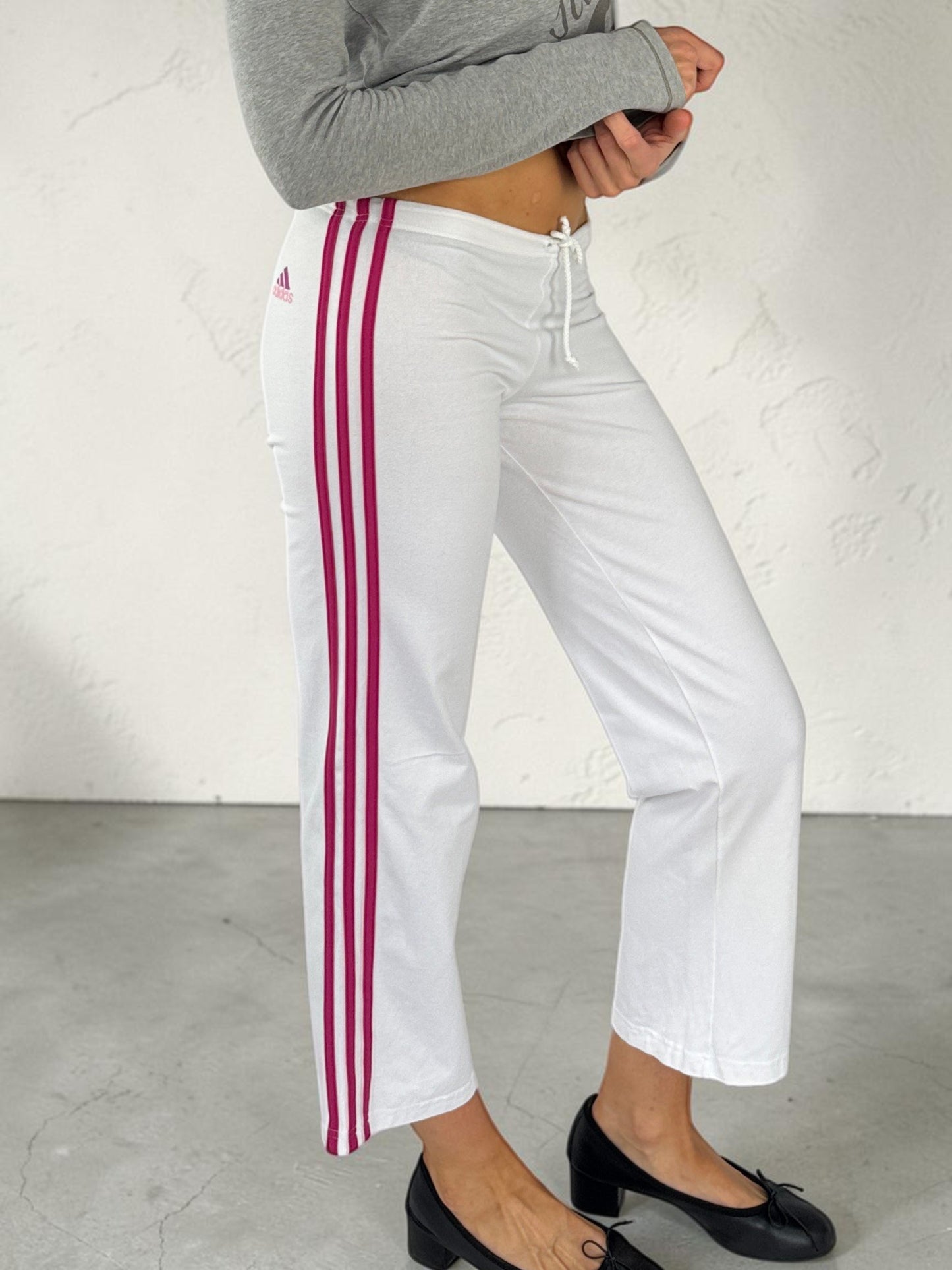 Adidaswhitecottonpantslogobackside
