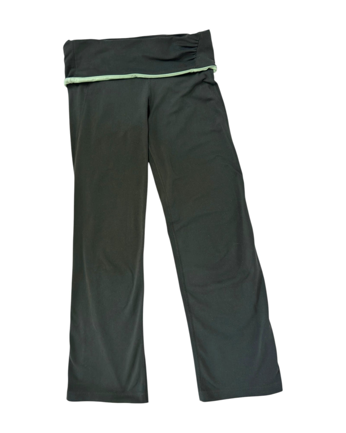 Adidas Khaki & Turquoise Foldover Leggings