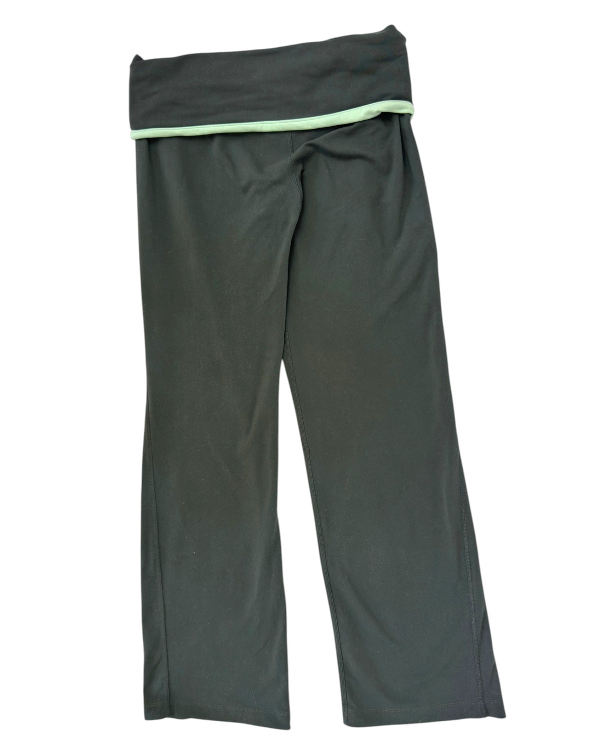 Adidas Khaki & Turquoise Foldover Leggings