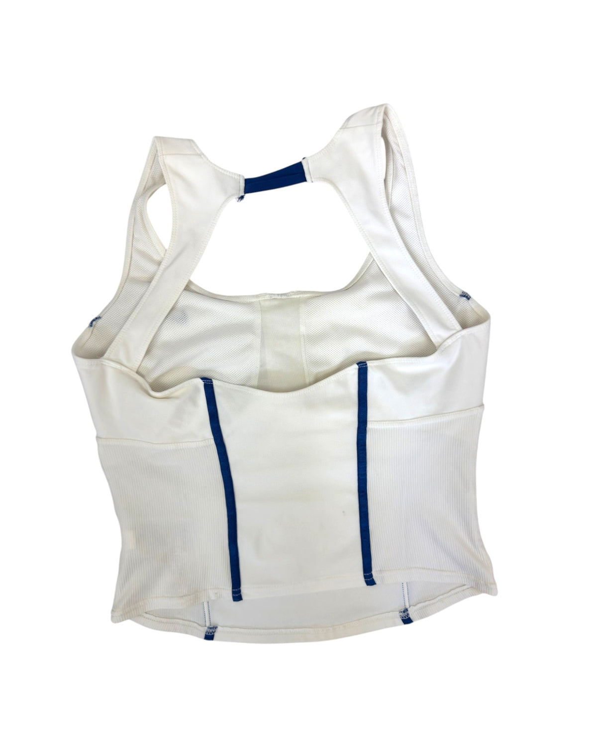 Nike White & Blue Corset Style Top