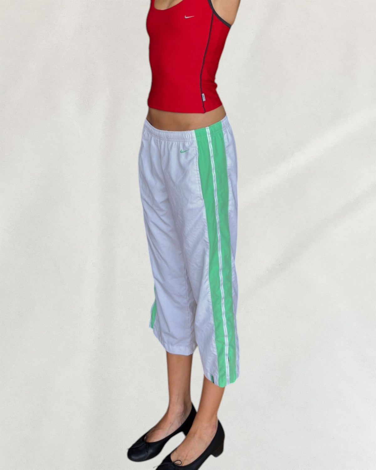 Nike White & Green Bermudas