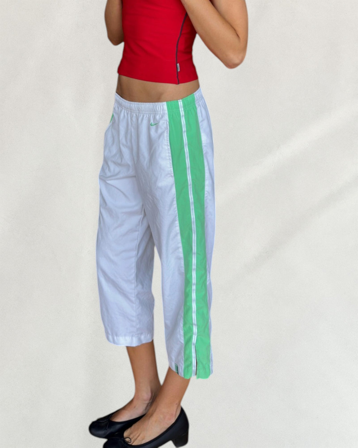 Nike White & Green Bermudas