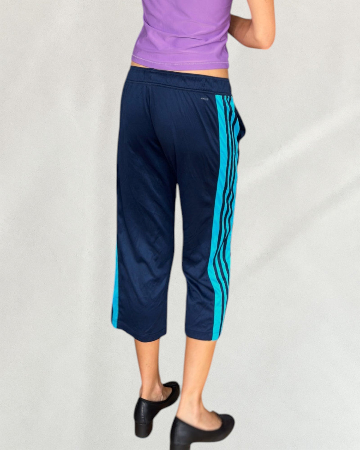 Adidas Bermuda With Turquoise Stripes