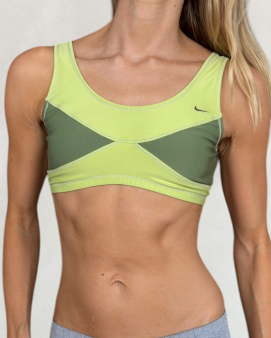 Nike Green Two-Tone Bra