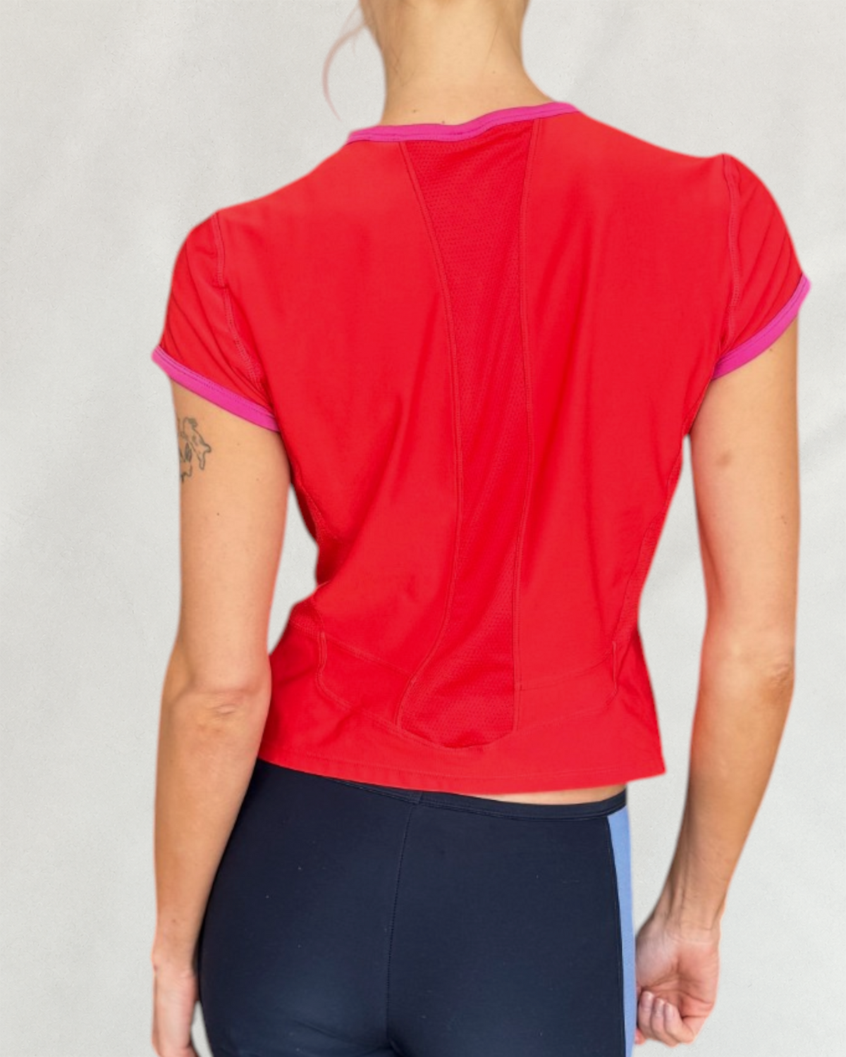 Nike Red Baby Tee With Purple Trim