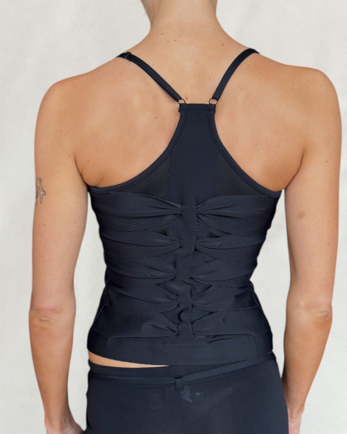 Black Nike Fitness Dance Corset-Style Top