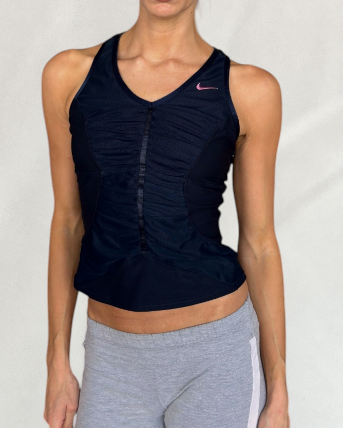 Nike Black Rouched Top