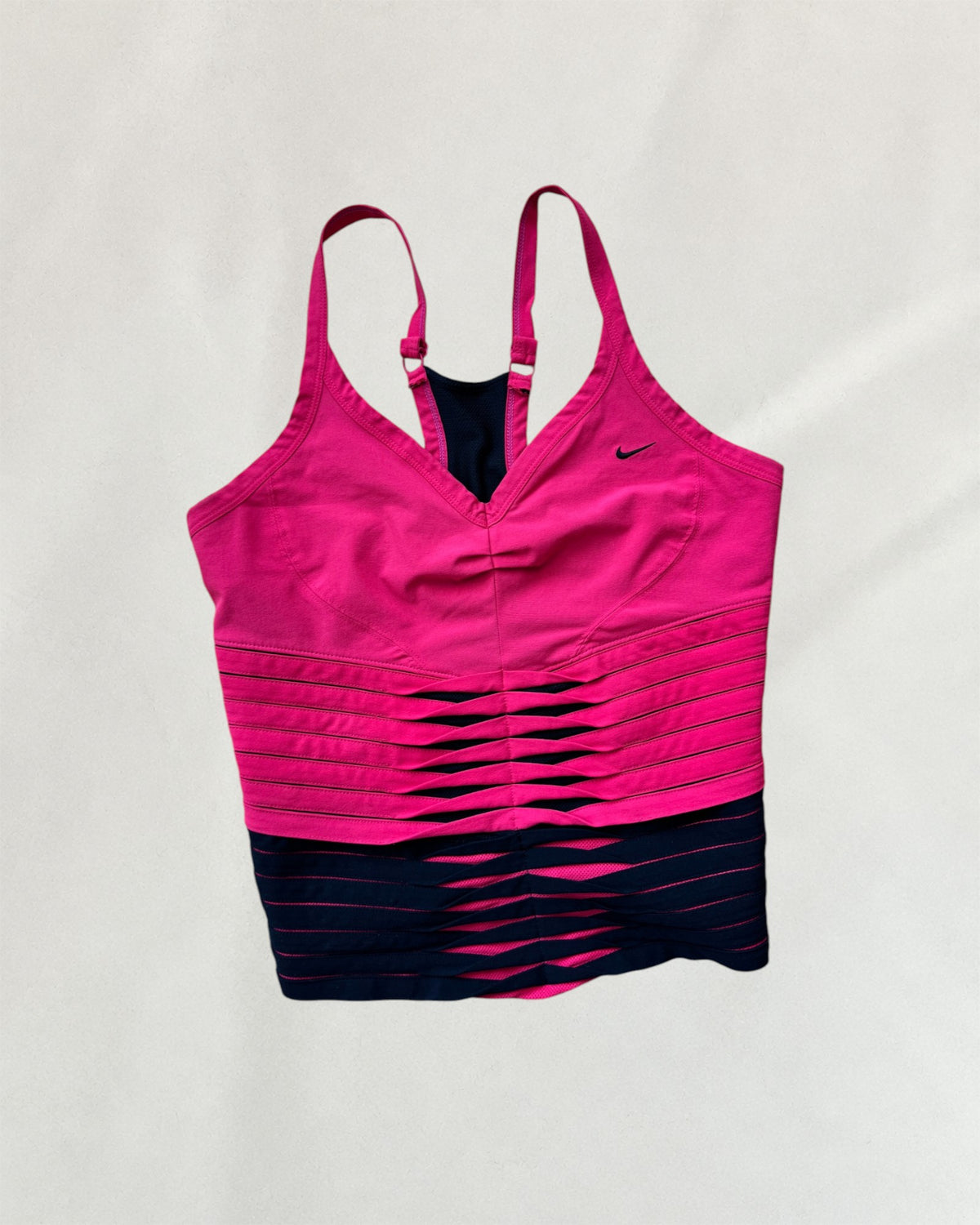 Nike Pink & Black Twisted Top