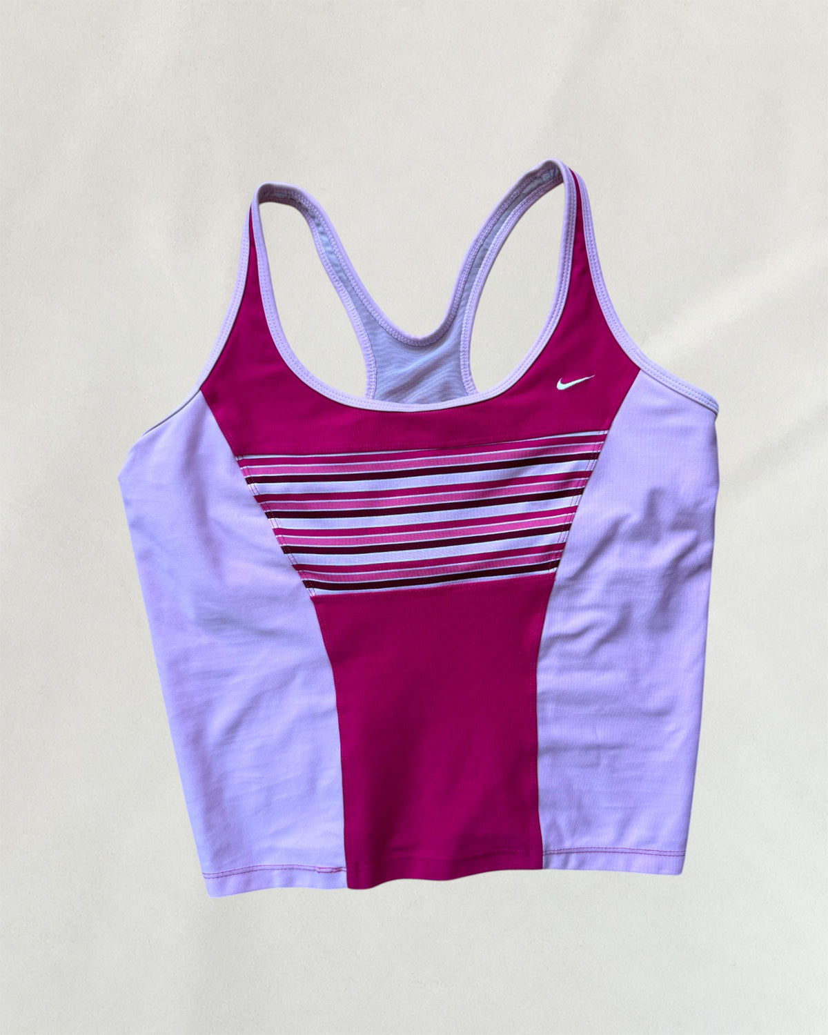 Nike Blush Pink Striped Top