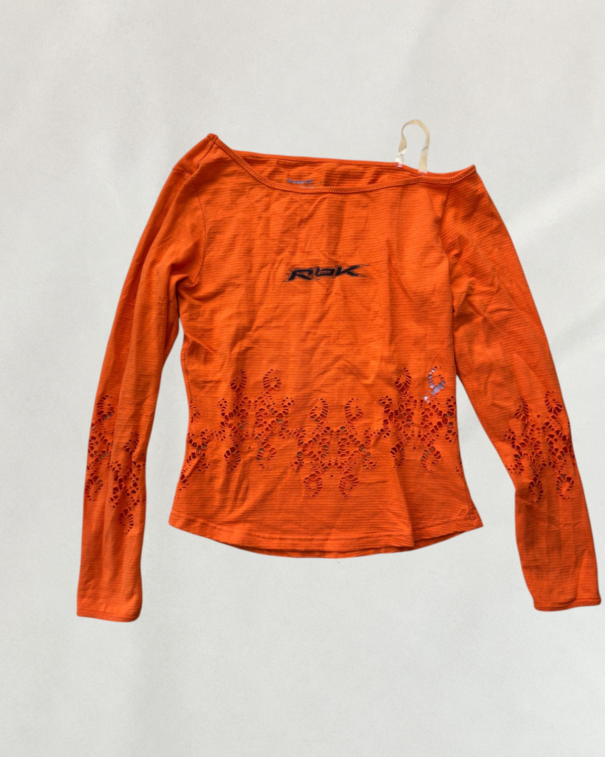 Reebok Orange Off-Shoulder Longsleeve