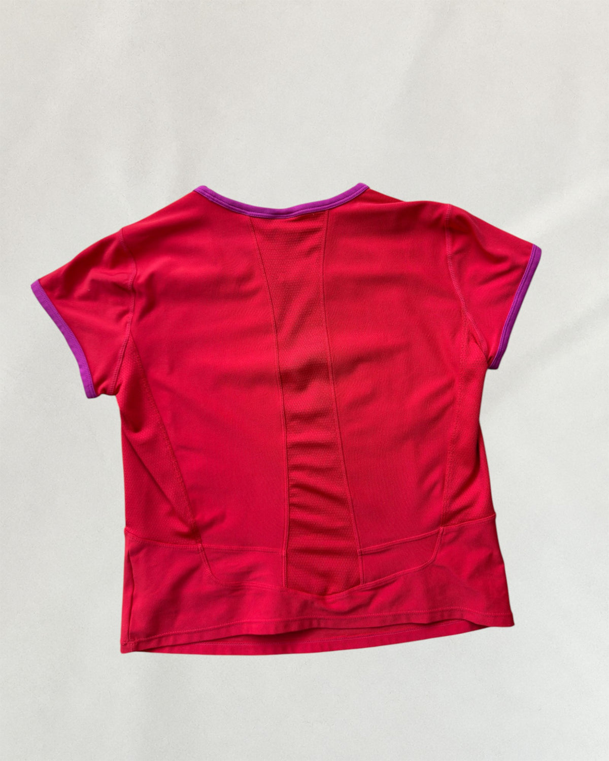 Nike Red Baby Tee With Purple Trim