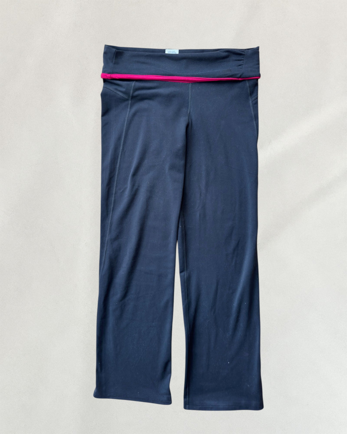 Adidas Anthracite & Pink Foldover Leggings