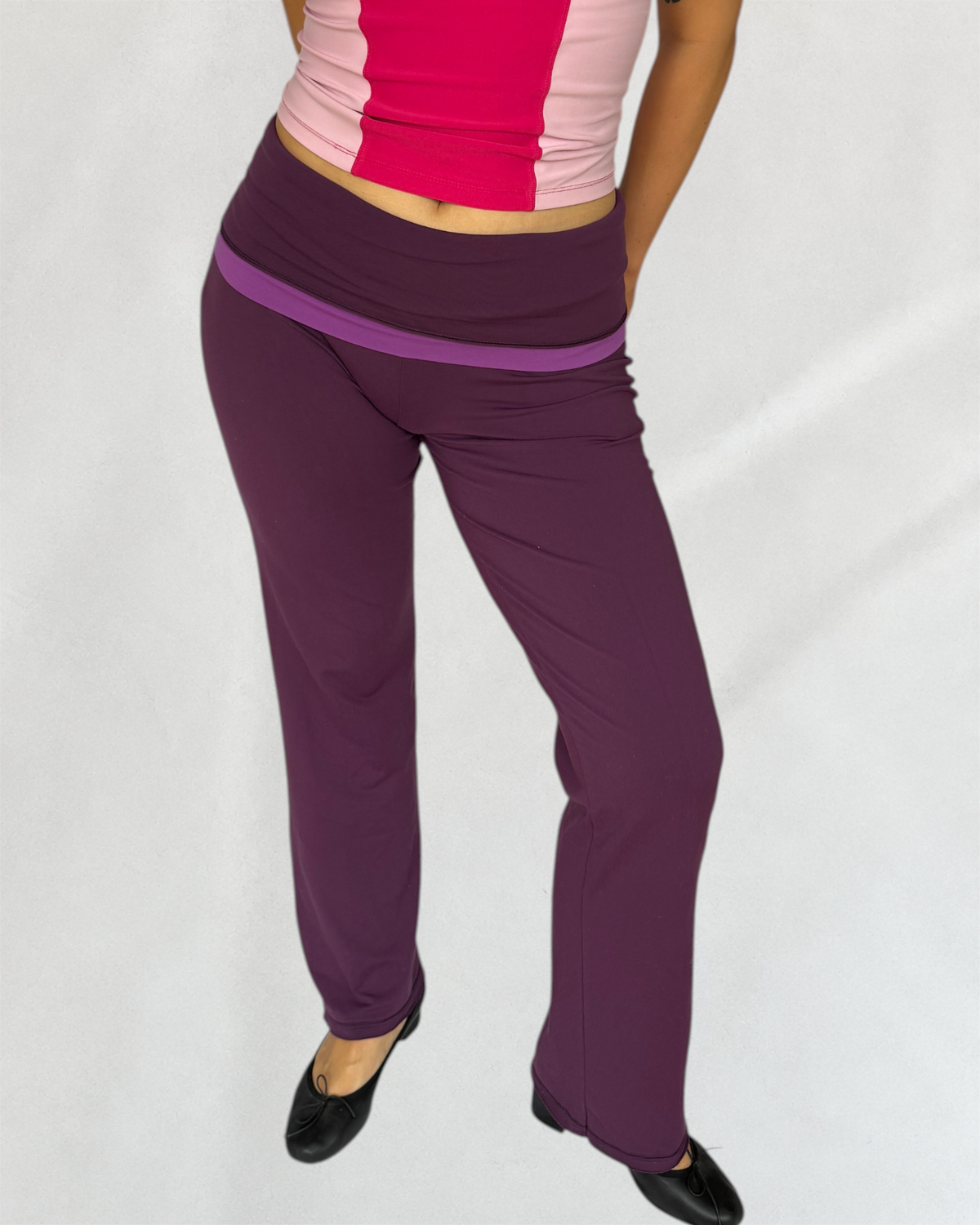 Puma Foldover Purple Leggings