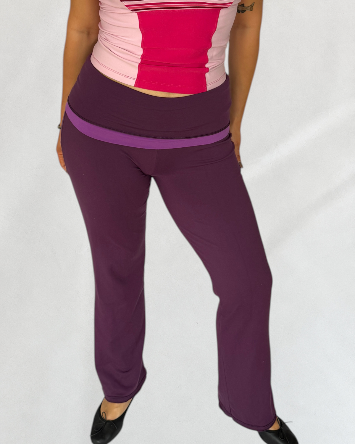 Puma Foldover Purple Leggings
