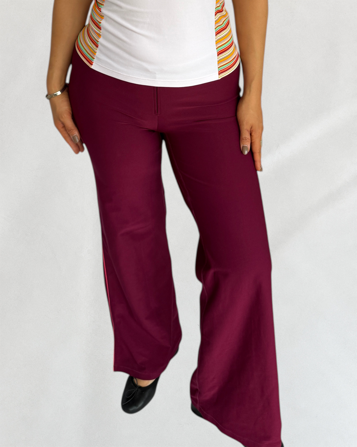 Nike Burgundy Flared Leggings