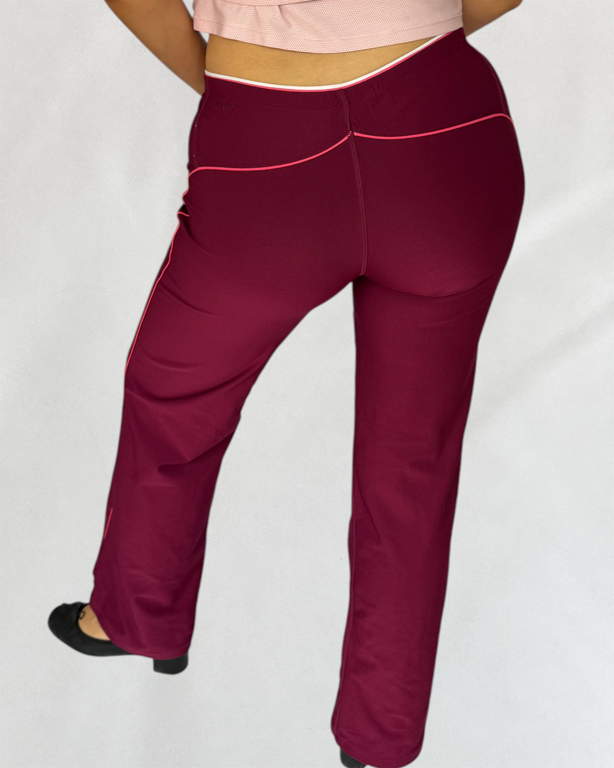 Nike Burgundy Flared Leggings