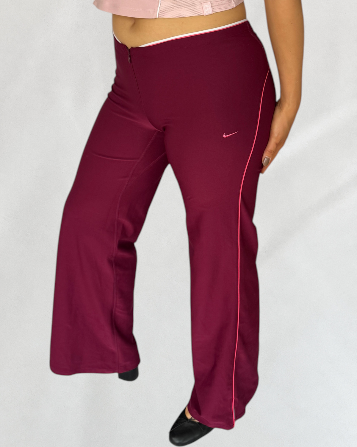 Nike Burgundy Flared Leggings