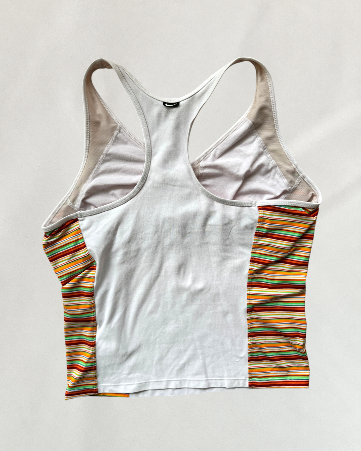 Nike White Striped Tank