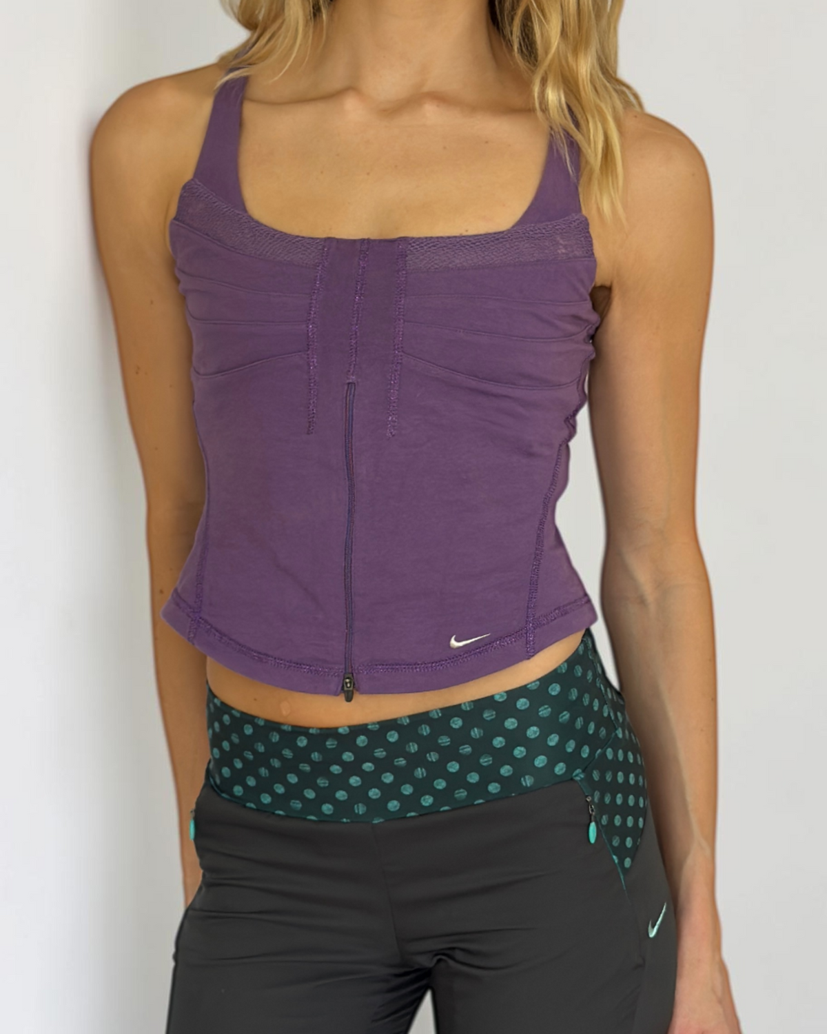 Nike Japan Purple Glitter Zip-Up Top
