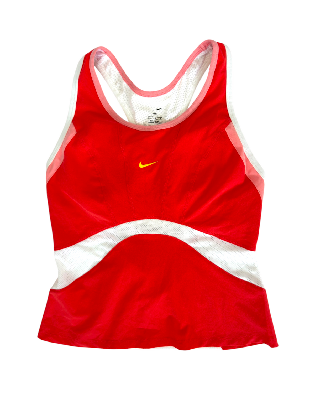 Nike Flared Coral & White Top
