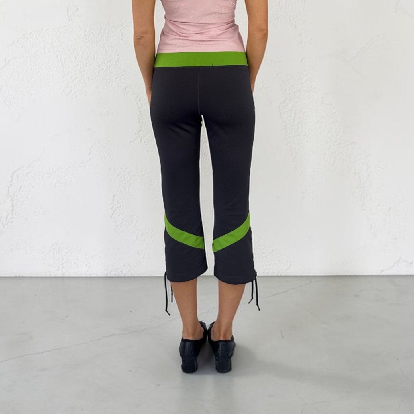 Adidas Green Stripe Flare Capri