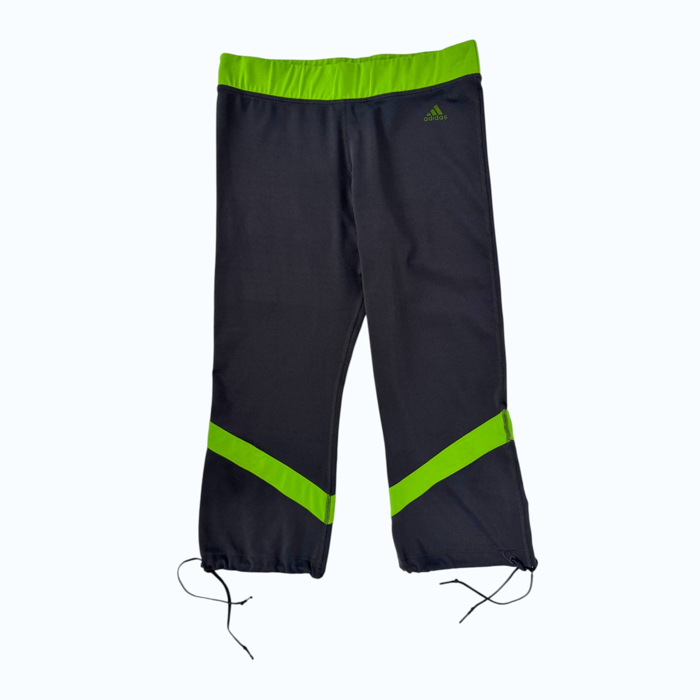 Adidas Green Stripe Flare Capri