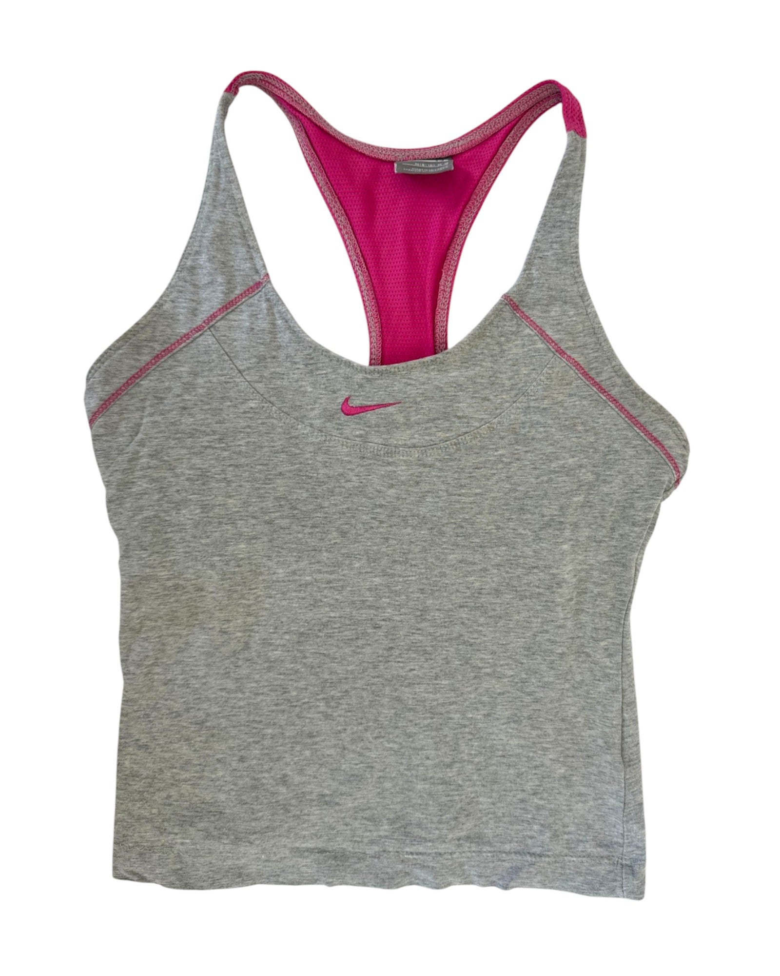 Nike grey pink top flat front