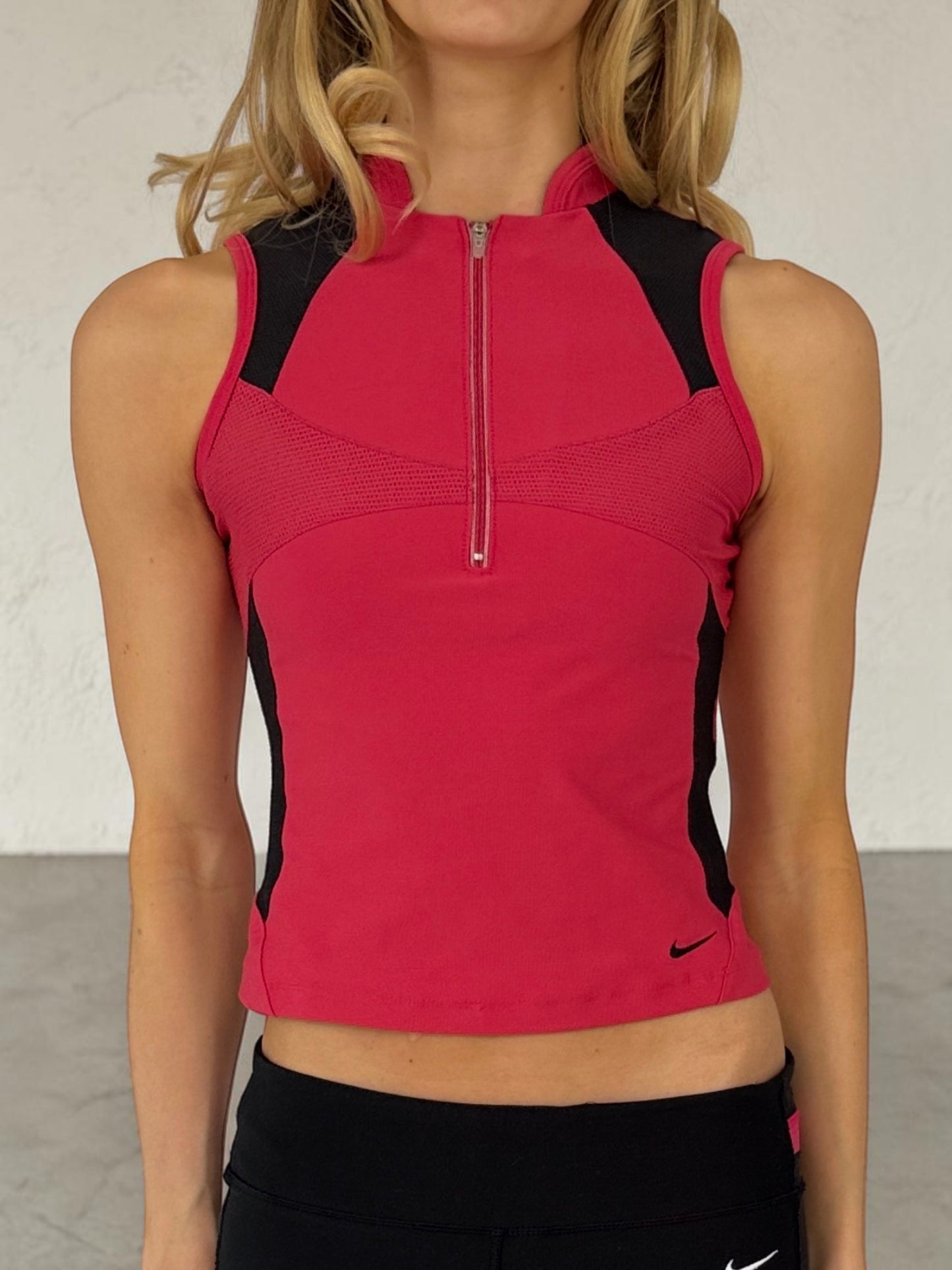 Nike zip up pink top