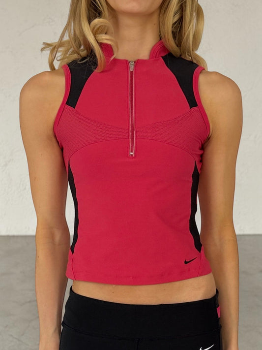 Nike zip up pink top