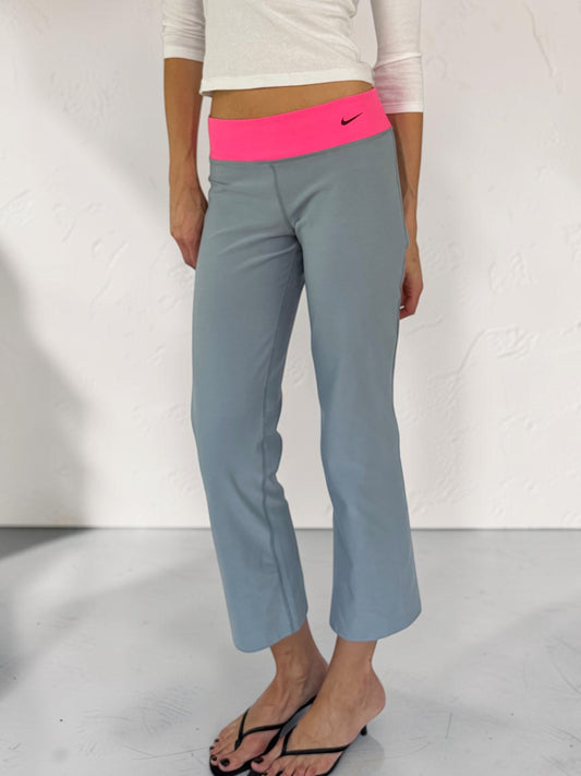 Nike Neon Waistband Cropped Leggings