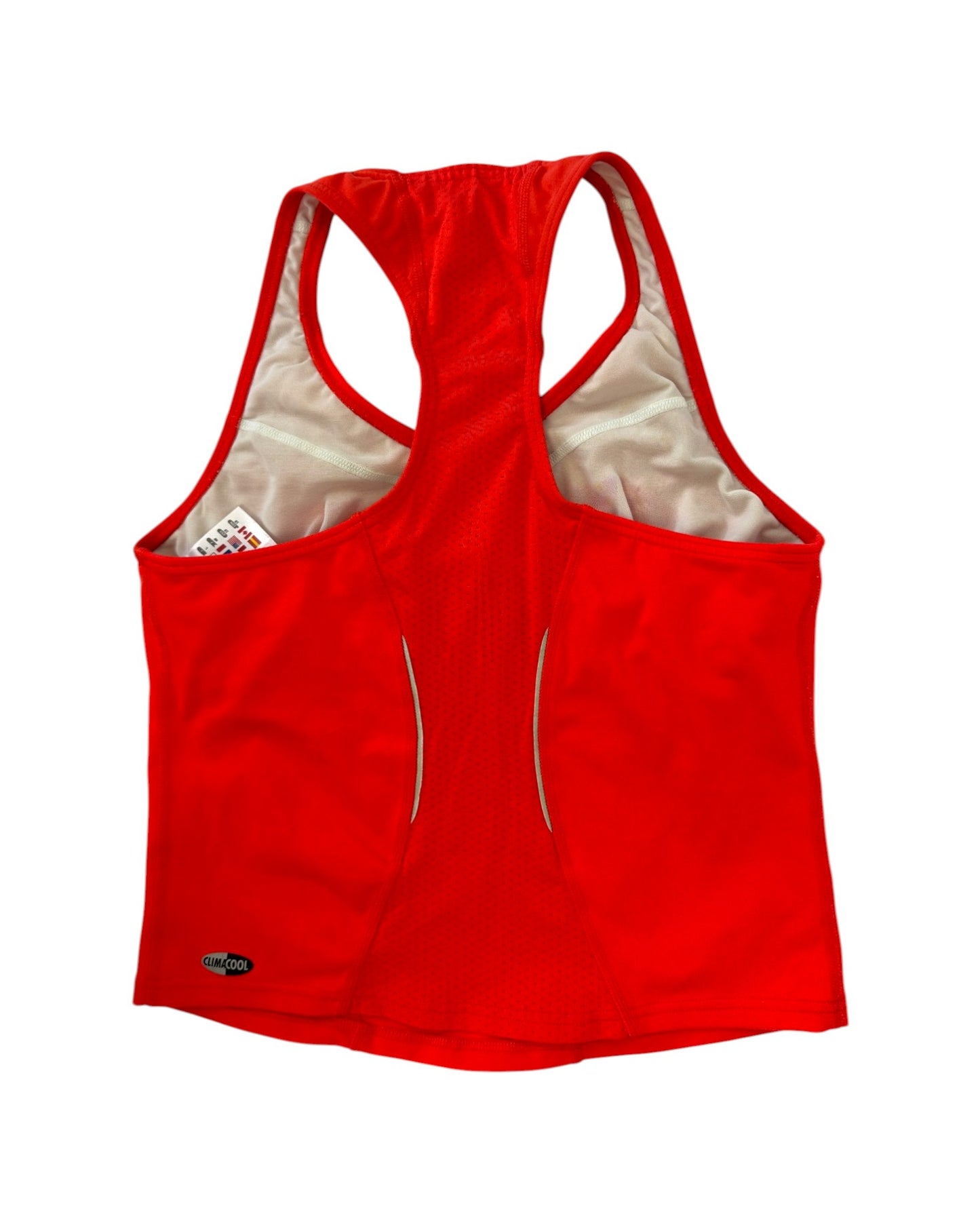 adidas orange top flat back