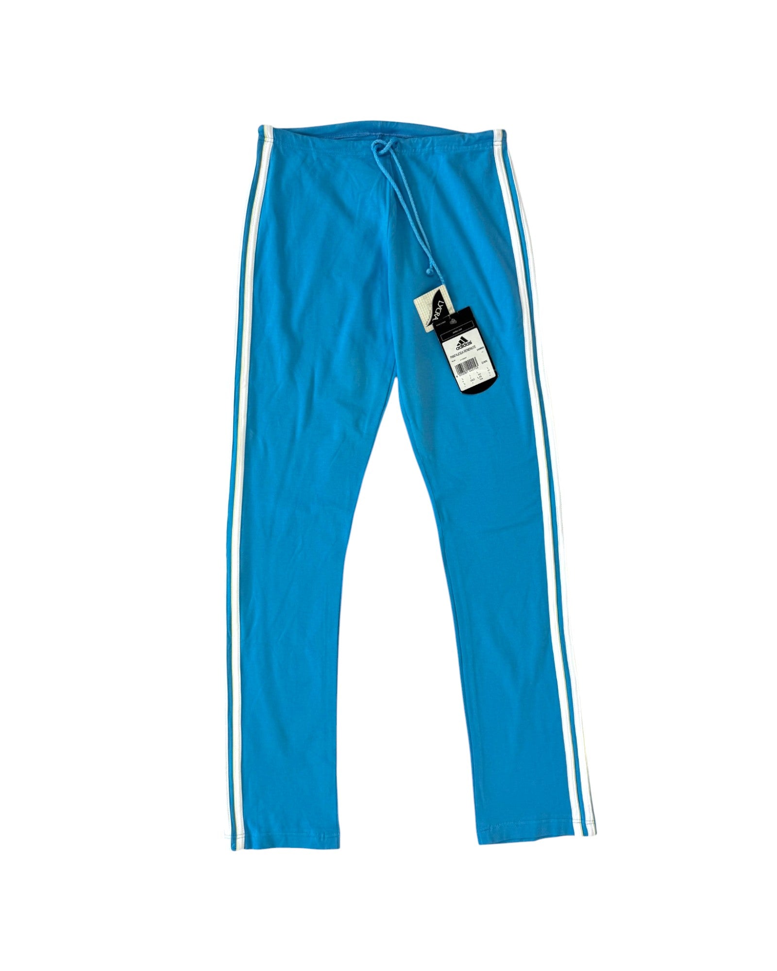 adidas_turquoise_cotton_blue_stripe_flat_front