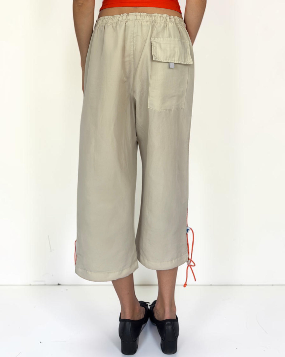Adidas Beige & Orange Cargo Shorts
