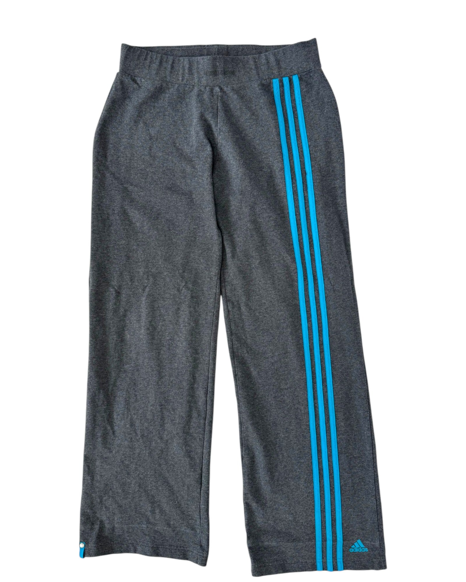 adidasgreybluestripepantsflatfront
