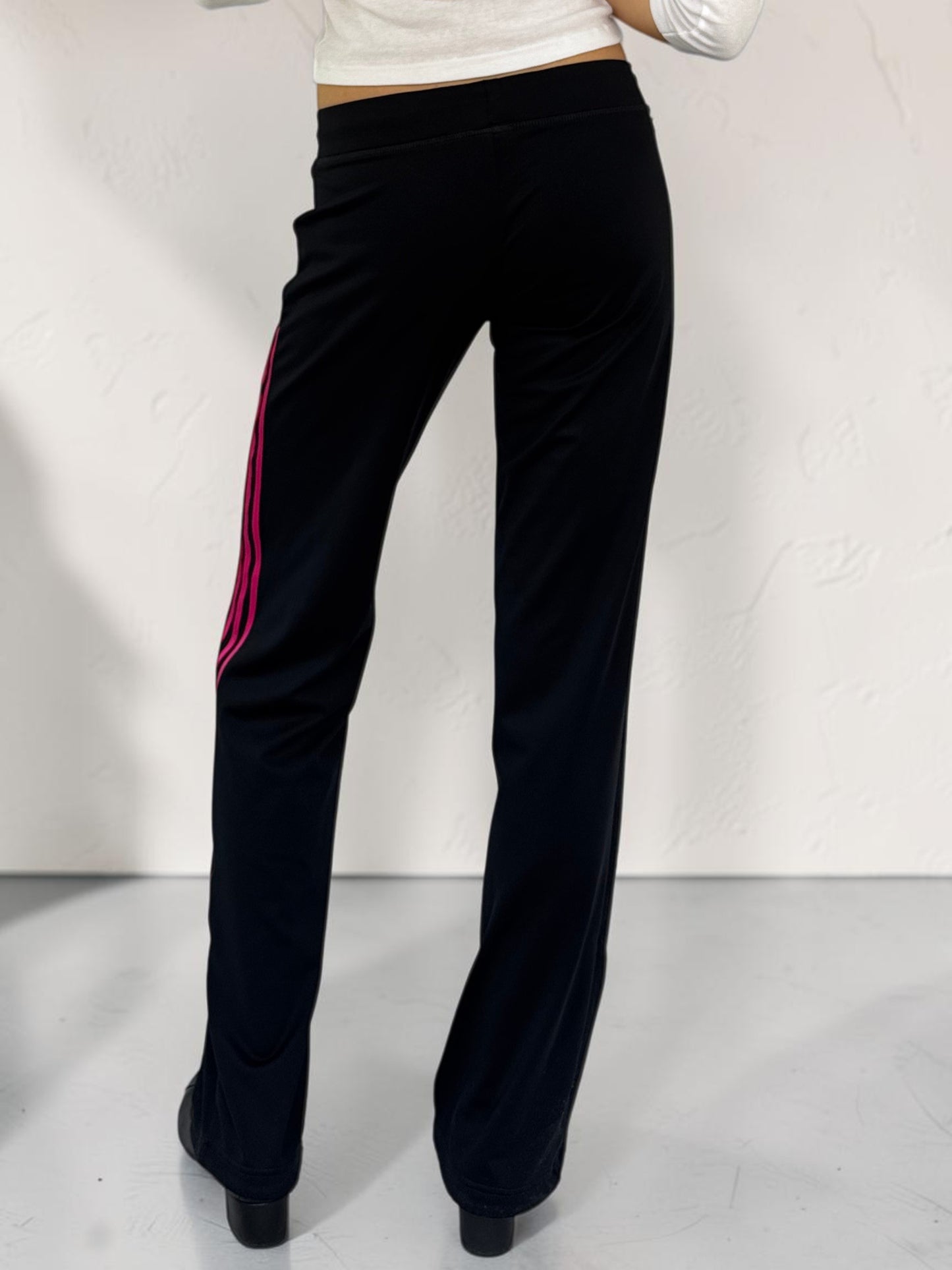 Adidas Pink Stripe Flared Leggings
