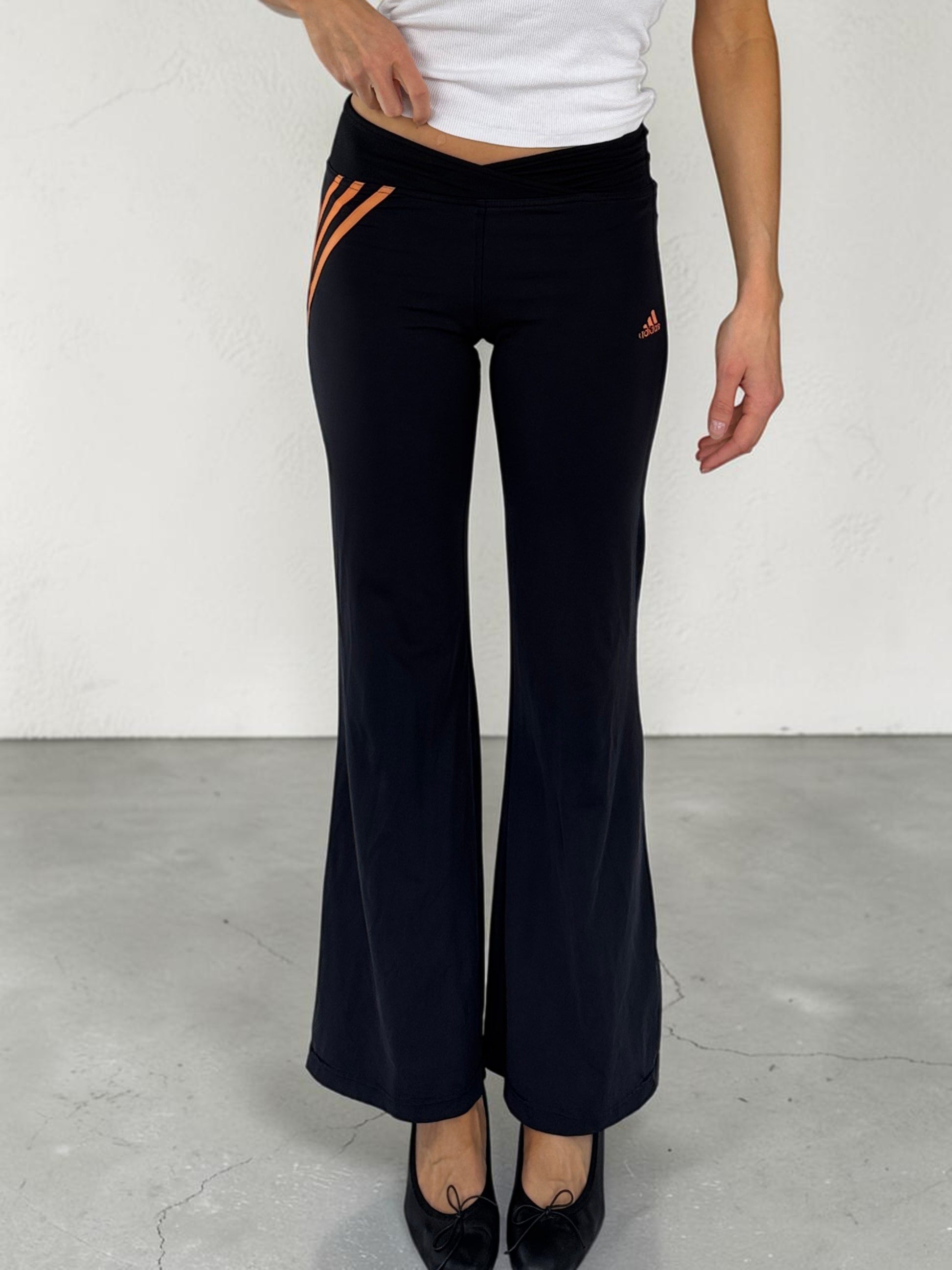 adidasorangeasymmetricstripeleggingfront