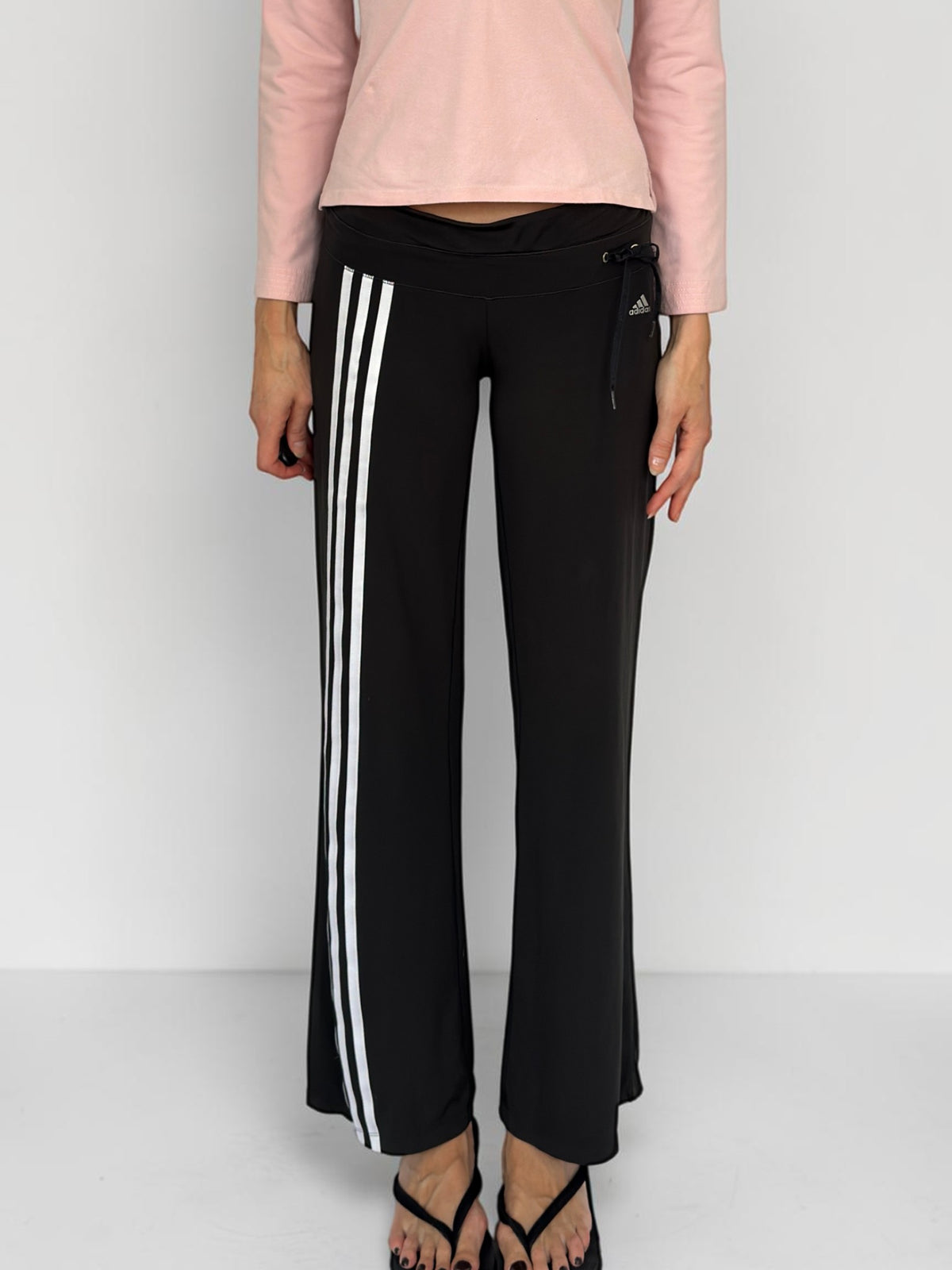 Adidas Black Stripe Front Leggings