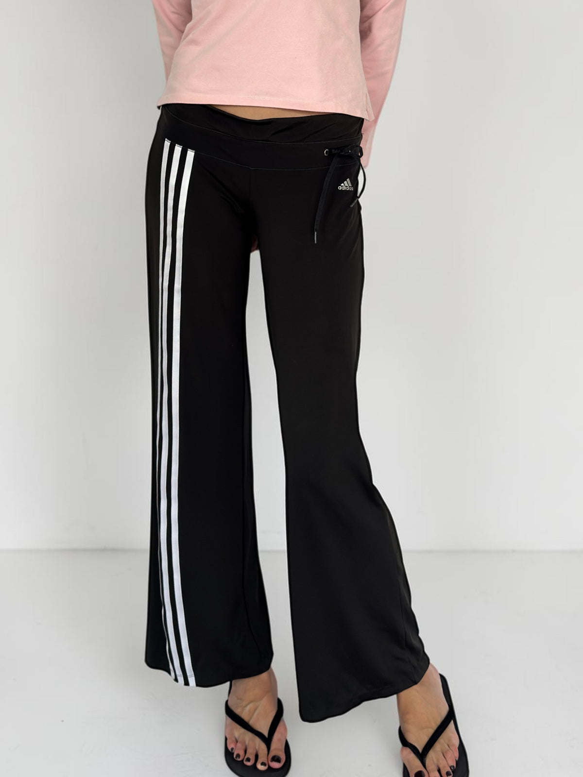 Adidas Black Stripe Front Leggings